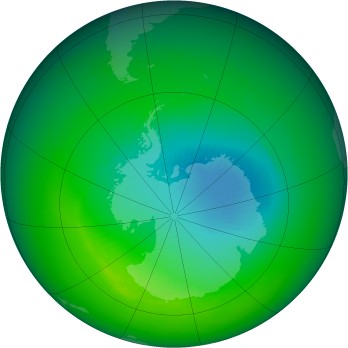November 1991 monthly mean Antarctic ozone